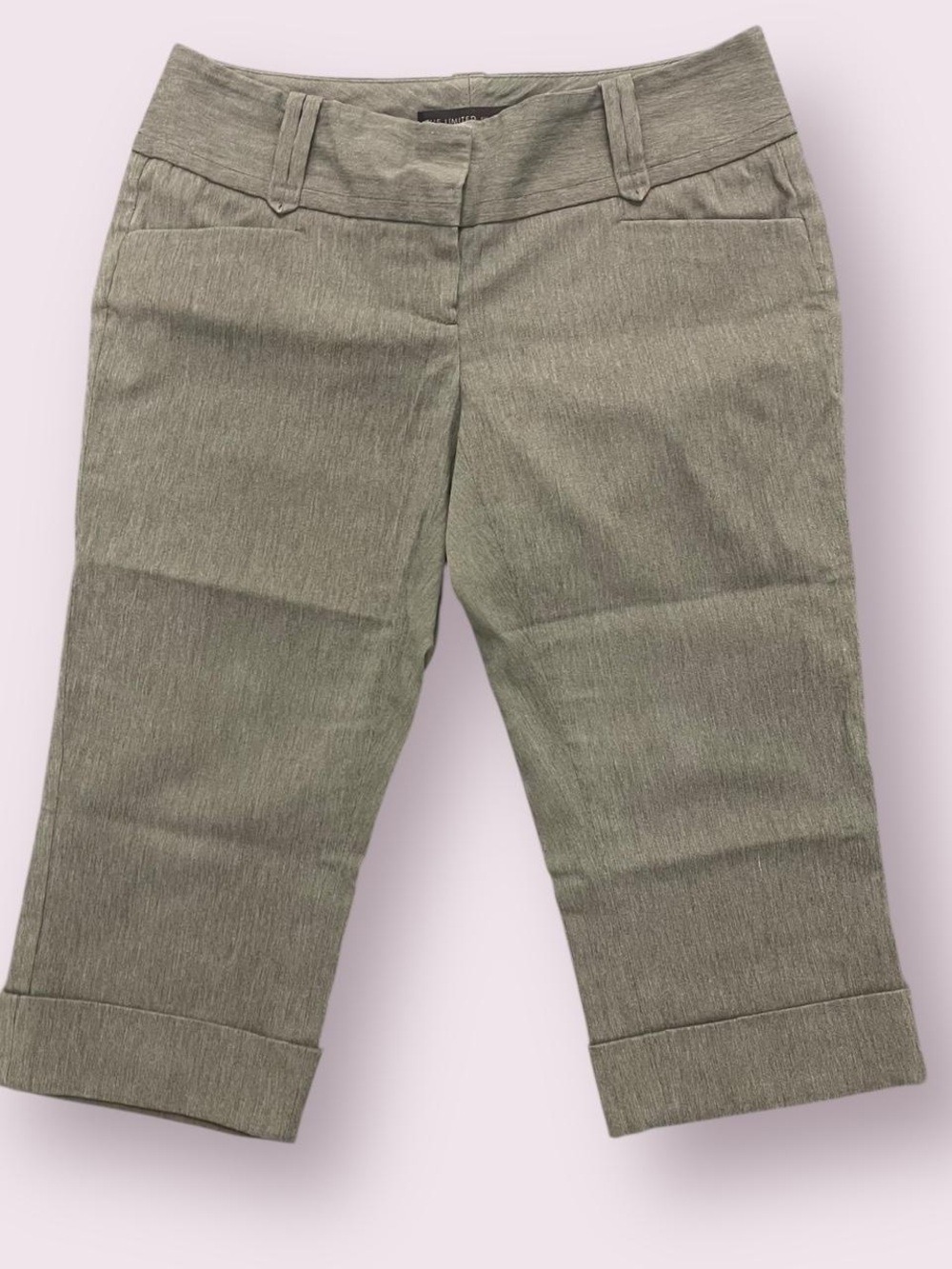 The Limited grey cuffed capri trousers